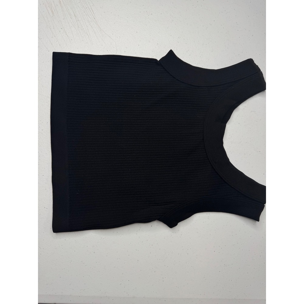 Out From Under Urban Outfitters Black Ribbed High Neck Cropped Tank Top XS/S